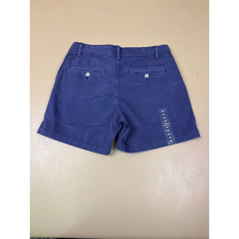 Polo Ralph Lauren Girls Size 14 Chino Shorts Nantucket Navy Blue NWT